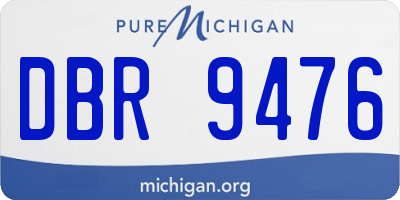 MI license plate DBR9476