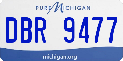MI license plate DBR9477