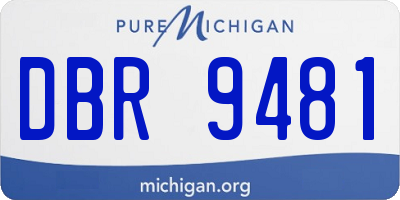 MI license plate DBR9481