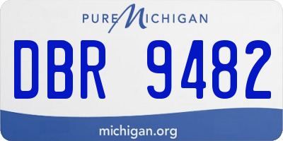 MI license plate DBR9482