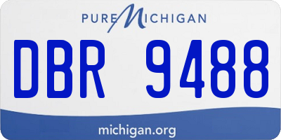 MI license plate DBR9488