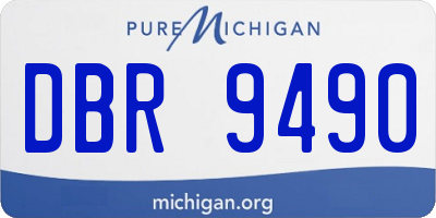 MI license plate DBR9490