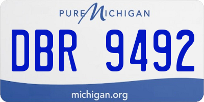 MI license plate DBR9492