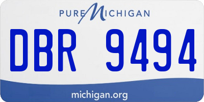 MI license plate DBR9494