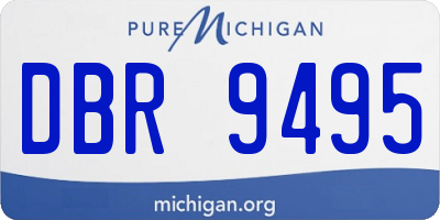 MI license plate DBR9495