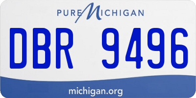 MI license plate DBR9496