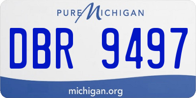 MI license plate DBR9497