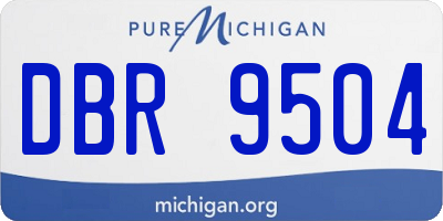 MI license plate DBR9504