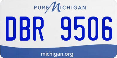 MI license plate DBR9506