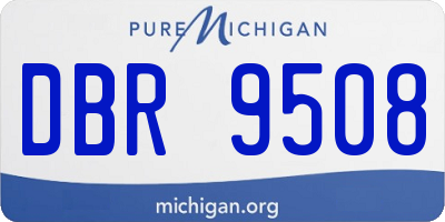 MI license plate DBR9508