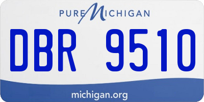 MI license plate DBR9510