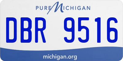 MI license plate DBR9516