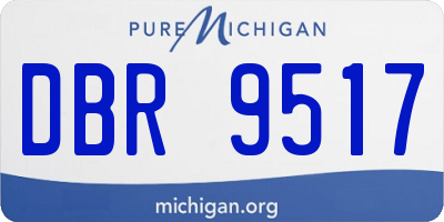MI license plate DBR9517