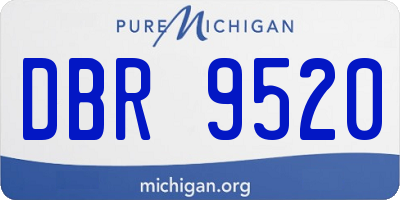 MI license plate DBR9520