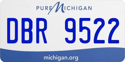 MI license plate DBR9522