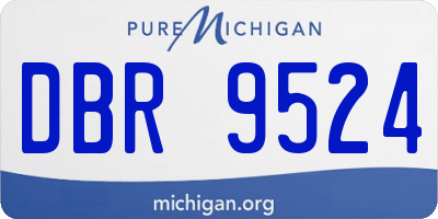MI license plate DBR9524