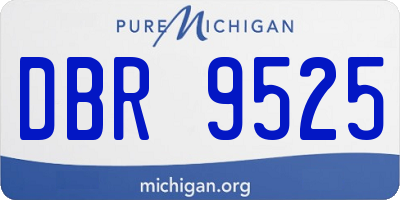 MI license plate DBR9525