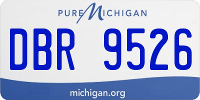 MI license plate DBR9526