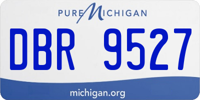MI license plate DBR9527