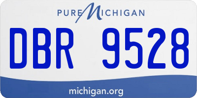MI license plate DBR9528