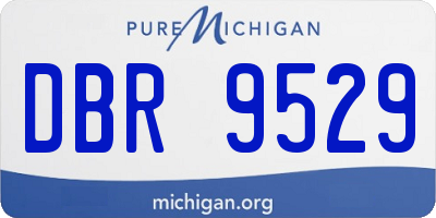 MI license plate DBR9529