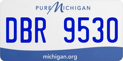 MI license plate DBR9530
