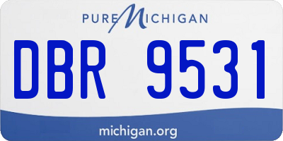 MI license plate DBR9531
