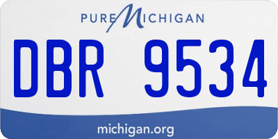 MI license plate DBR9534