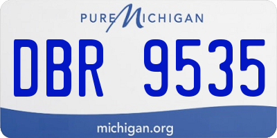 MI license plate DBR9535
