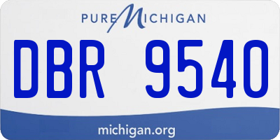 MI license plate DBR9540