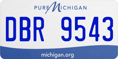 MI license plate DBR9543