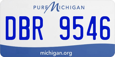 MI license plate DBR9546