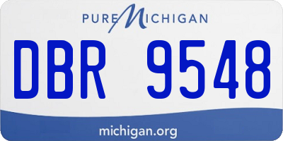 MI license plate DBR9548