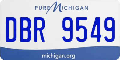 MI license plate DBR9549