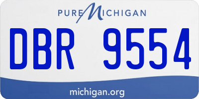 MI license plate DBR9554