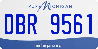 MI license plate DBR9561