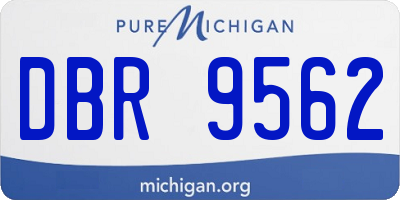 MI license plate DBR9562