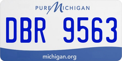 MI license plate DBR9563