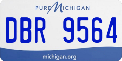 MI license plate DBR9564