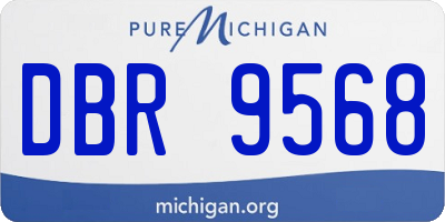 MI license plate DBR9568