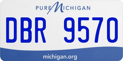 MI license plate DBR9570