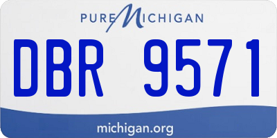 MI license plate DBR9571