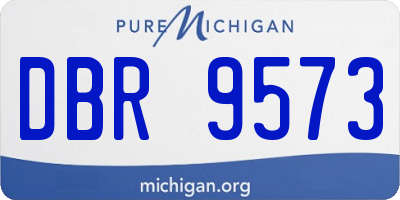 MI license plate DBR9573