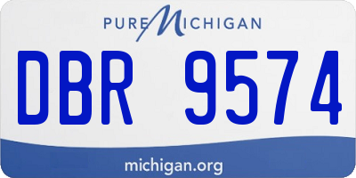 MI license plate DBR9574