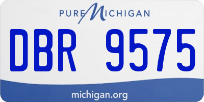 MI license plate DBR9575
