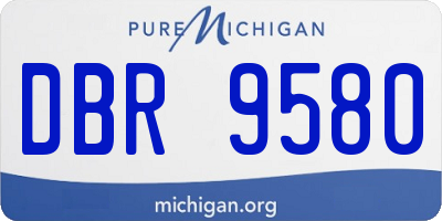 MI license plate DBR9580