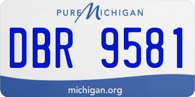 MI license plate DBR9581