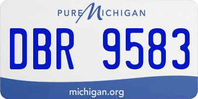 MI license plate DBR9583