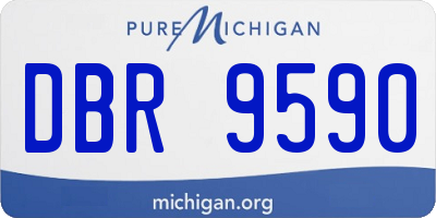 MI license plate DBR9590