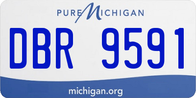MI license plate DBR9591